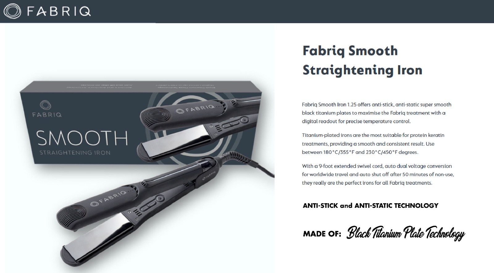 Fabriq Smooth Straightening Iron 2